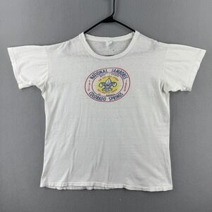 Vintage 60s Boy Scouts T Shirt Mens XL Fits 22x26" 1960 Cotton Tee Crew